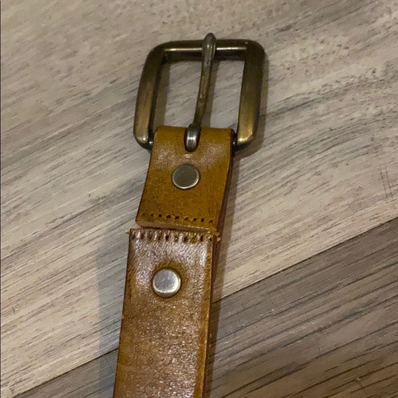 ✅ FREEMAN’S Child’s Genuine Leather Belt Brass Buckle Tan - Picture 3 of 8